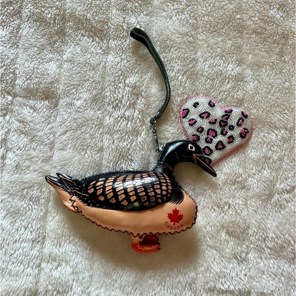 Leather Loon Wristlet Change Purse Canadian Souvenir - Picture 3 of 8